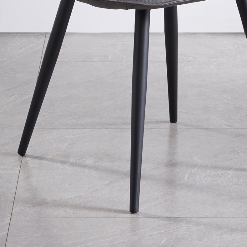 Contemporary Style Dining Chair Kitchen Armless Chair with Metal Legs Clearhalo 'Dining Chairs' 'Dining Tables & Seating' 'dining_chair' 'furn' 'furn_dining_chair' 'Furniture' 'furniture_dining_chair' 'Kitchen & Dining Furniture' 4761351