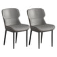 Contemporary Metal Indoor-Outdoor Room Chair Wingback Side Chair Dark Gray 2 Piece Set Clearhalo 'Dining Chairs' 'Dining Tables & Seating' 'dining_chair' 'furn' 'furn_dining_chair' 'Furniture' 'furniture_dining_chair' 'Kitchen & Dining Furniture' 4761360