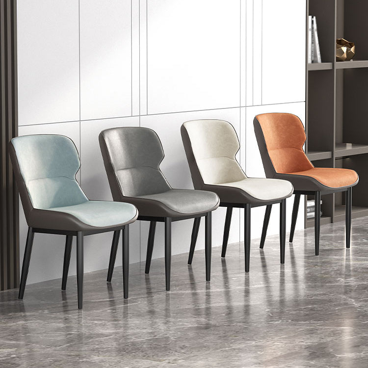 Contemporary Metal Indoor-Outdoor Room Chair Wingback Side Chair Clearhalo 'Dining Chairs' 'Dining Tables & Seating' 'dining_chair' 'furn' 'furn_dining_chair' 'Furniture' 'furniture_dining_chair' 'Kitchen & Dining Furniture' 4761364