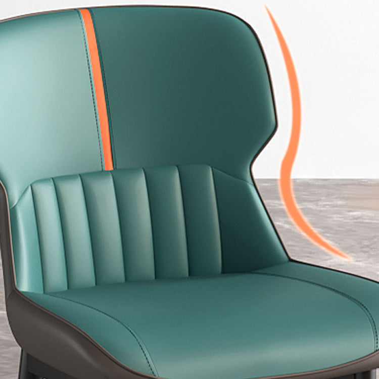 Contemporary Metal Indoor-Outdoor Room Chair Wingback Side Chair Clearhalo 'Dining Chairs' 'Dining Tables & Seating' 'dining_chair' 'furn' 'furn_dining_chair' 'Furniture' 'furniture_dining_chair' 'Kitchen & Dining Furniture' 4761369