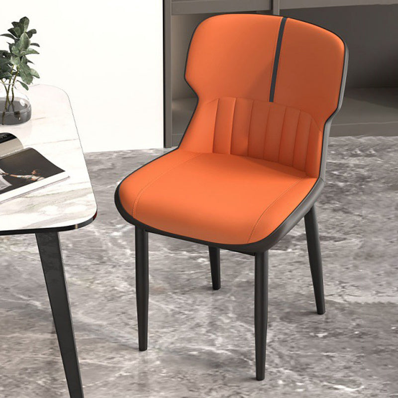 Contemporary Metal Indoor-Outdoor Room Chair Wingback Side Chair Clearhalo 'Dining Chairs' 'Dining Tables & Seating' 'dining_chair' 'furn' 'furn_dining_chair' 'Furniture' 'furniture_dining_chair' 'Kitchen & Dining Furniture' 4761373