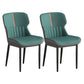 Contemporary Metal Indoor-Outdoor Room Chair Wingback Side Chair Peacock Blue 2 Piece Set Clearhalo 'Dining Chairs' 'Dining Tables & Seating' 'dining_chair' 'furn' 'furn_dining_chair' 'Furniture' 'furniture_dining_chair' 'Kitchen & Dining Furniture' 4761384