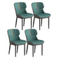 Contemporary Metal Indoor-Outdoor Room Chair Wingback Side Chair Peacock Blue 4 Piece Set Clearhalo 'Dining Chairs' 'Dining Tables & Seating' 'dining_chair' 'furn' 'furn_dining_chair' 'Furniture' 'furniture_dining_chair' 'Kitchen & Dining Furniture' 4761385