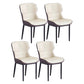 Contemporary Metal Indoor-Outdoor Room Chair Wingback Side Chair Off-White 4 Piece Set Clearhalo 'Dining Chairs' 'Dining Tables & Seating' 'dining_chair' 'furn' 'furn_dining_chair' 'Furniture' 'furniture_dining_chair' 'Kitchen & Dining Furniture' 4761391