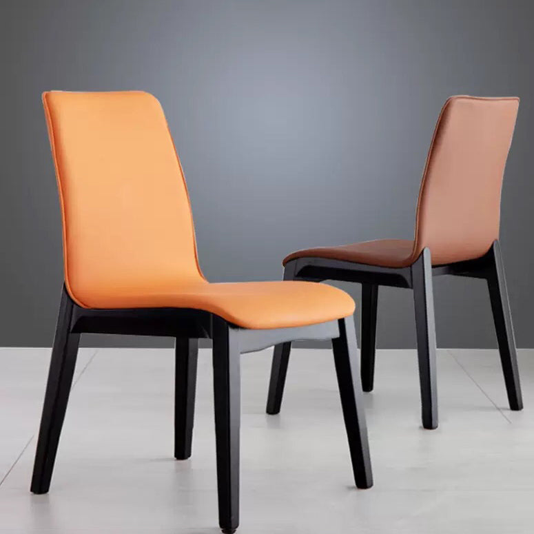 Contemporary Modern Wood Indoor-Outdoor Side Chair Parsons Chair Clearhalo 'Dining Chairs' 'Dining Tables & Seating' 'dining_chair' 'furn' 'furn_dining_chair' 'Furniture' 'furniture_dining_chair' 'Kitchen & Dining Furniture' 4761393