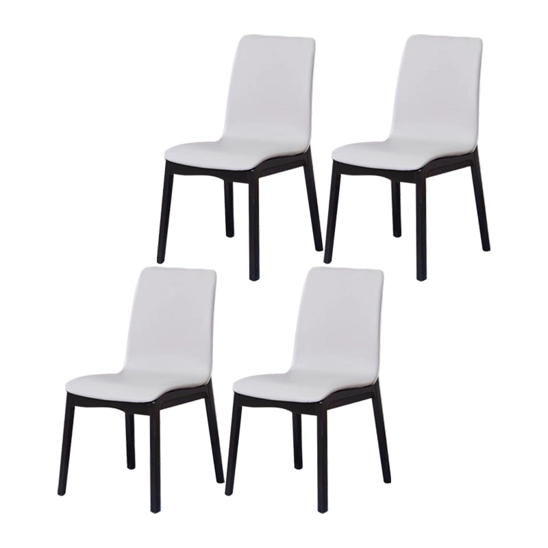 Contemporary Modern Wood Indoor-Outdoor Side Chair Parsons Chair Grey 4 Piece Set Clearhalo 'Dining Chairs' 'Dining Tables & Seating' 'dining_chair' 'furn' 'furn_dining_chair' 'Furniture' 'furniture_dining_chair' 'Kitchen & Dining Furniture' 4761397