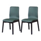 Contemporary Modern Wood Indoor-Outdoor Side Chair Parsons Chair Blackish Green 2 Piece Set Clearhalo 'Dining Chairs' 'Dining Tables & Seating' 'dining_chair' 'furn' 'furn_dining_chair' 'Furniture' 'furniture_dining_chair' 'Kitchen & Dining Furniture' 4761413