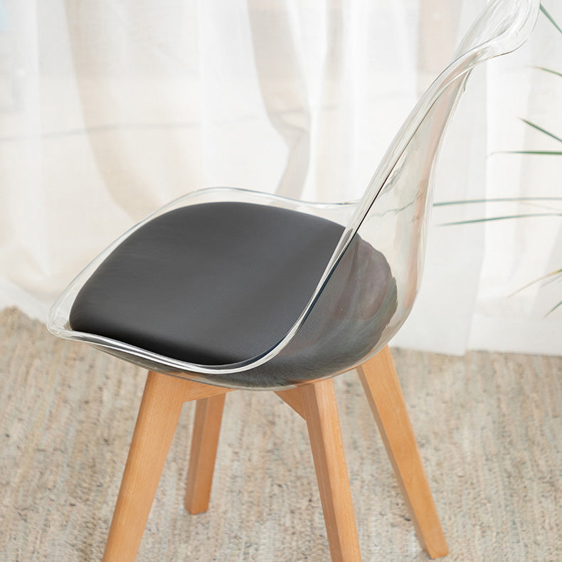 Scandinavian Wood Indoor-Outdoor Chair Solid Back Side Chair Clearhalo 'Dining Chairs' 'Dining Tables & Seating' 'dining_chair' 'Furniture' 'furniture_dining_chair' 'Kitchen & Dining Furniture' 4761430