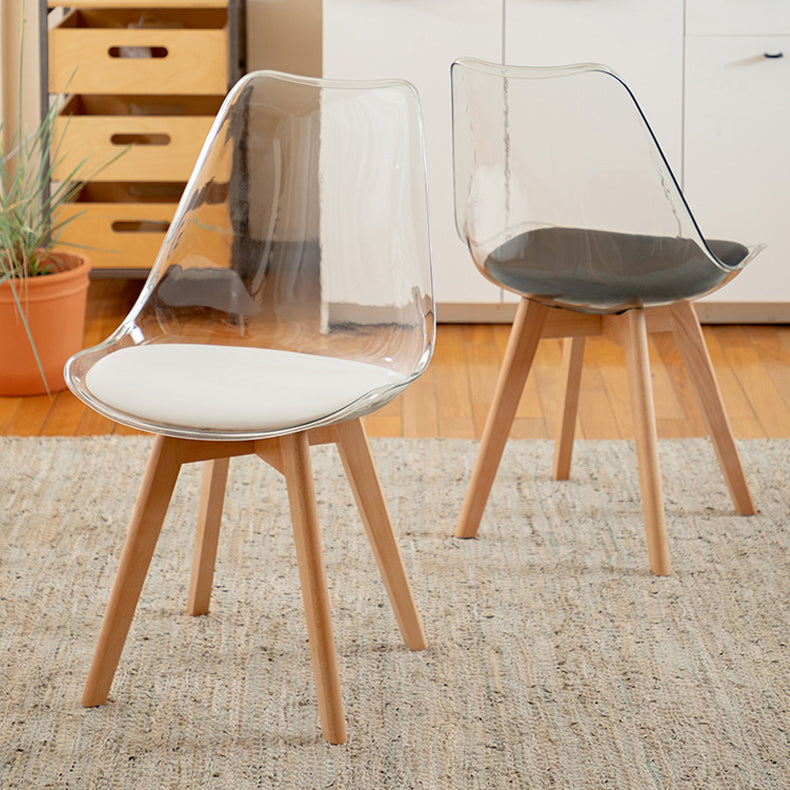 Scandinavian Wood Indoor-Outdoor Chair Solid Back Side Chair Clearhalo 'Dining Chairs' 'Dining Tables & Seating' 'dining_chair' 'Furniture' 'furniture_dining_chair' 'Kitchen & Dining Furniture' 4761437