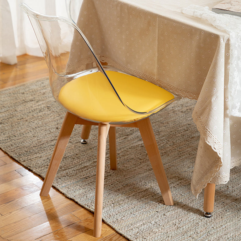 Scandinavian Wood Indoor-Outdoor Chair Solid Back Side Chair Clearhalo 'Dining Chairs' 'Dining Tables & Seating' 'dining_chair' 'Furniture' 'furniture_dining_chair' 'Kitchen & Dining Furniture' 4761438