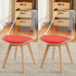 Scandinavian Wood Indoor-Outdoor Chair Solid Back Side Chair Red Set of 2 Clearhalo 'Dining Chairs' 'Dining Tables & Seating' 'dining_chair' 'Furniture' 'furniture_dining_chair' 'Kitchen & Dining Furniture' 4761440