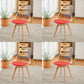 Scandinavian Wood Indoor-Outdoor Chair Solid Back Side Chair Red Set of 4 Clearhalo 'Dining Chairs' 'Dining Tables & Seating' 'dining_chair' 'Furniture' 'furniture_dining_chair' 'Kitchen & Dining Furniture' 4761441