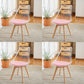 Scandinavian Wood Indoor-Outdoor Chair Solid Back Side Chair Pink Set of 4 Clearhalo 'Dining Chairs' 'Dining Tables & Seating' 'dining_chair' 'Furniture' 'furniture_dining_chair' 'Kitchen & Dining Furniture' 4761444