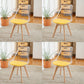 Scandinavian Wood Indoor-Outdoor Chair Solid Back Side Chair Yellow Set of 4 Clearhalo 'Dining Chairs' 'Dining Tables & Seating' 'dining_chair' 'Furniture' 'furniture_dining_chair' 'Kitchen & Dining Furniture' 4761447