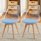 Scandinavian Wood Indoor-Outdoor Chair Solid Back Side Chair Blue Set of 2 Clearhalo 'Dining Chairs' 'Dining Tables & Seating' 'dining_chair' 'Furniture' 'furniture_dining_chair' 'Kitchen & Dining Furniture' 4761449