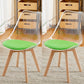 Scandinavian Wood Indoor-Outdoor Chair Solid Back Side Chair Green Set of 2 Clearhalo 'Dining Chairs' 'Dining Tables & Seating' 'dining_chair' 'Furniture' 'furniture_dining_chair' 'Kitchen & Dining Furniture' 4761452