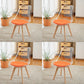 Scandinavian Wood Indoor-Outdoor Chair Solid Back Side Chair Orange Set of 4 Clearhalo 'Dining Chairs' 'Dining Tables & Seating' 'dining_chair' 'Furniture' 'furniture_dining_chair' 'Kitchen & Dining Furniture' 4761456