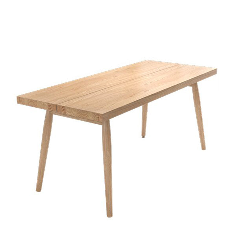 Modern 1/2/4 Pieces Beige Dinette Set Ash Wood Rectangle Dining Table Set Wood 94"L x 39"W Clearhalo 'Dining Room Sets' 'Dining Tables & Seating' 'dining_room_set' 'furn' 'furn_dining_room_set' 'Furniture' 'furniture_dining_room_set' 'Kitchen & Dining Furniture' 4761459