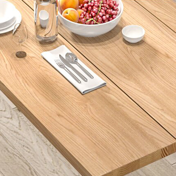 Modern 1/2/4 Pieces Beige Dinette Set Ash Wood Rectangle Dining Table Set Clearhalo 'Dining Room Sets' 'Dining Tables & Seating' 'dining_room_set' 'furn' 'furn_dining_room_set' 'Furniture' 'furniture_dining_room_set' 'Kitchen & Dining Furniture' 4761466