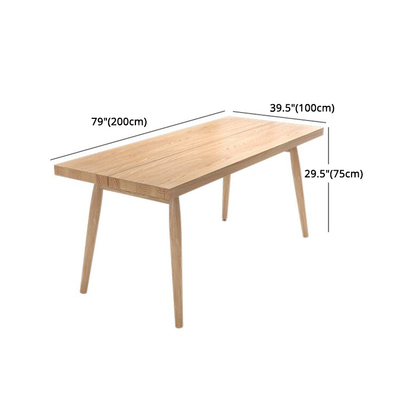 Modern 1/2/4 Pieces Beige Dinette Set Ash Wood Rectangle Dining Table Set Clearhalo 'Dining Room Sets' 'Dining Tables & Seating' 'dining_room_set' 'furn' 'furn_dining_room_set' 'Furniture' 'furniture_dining_room_set' 'Kitchen & Dining Furniture' 4761478