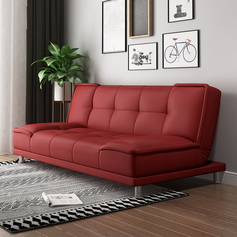Pure Color Armless Sofa Square Seating for Living Room Bonus Room Red Clearhalo 'furn' 'furn_sofas' 'Furniture' 'furniture_sofas' 'kitchen' 'kitchen_sofas' 'Living Room Furniture' 'Sofa' 'sofas' 4763946