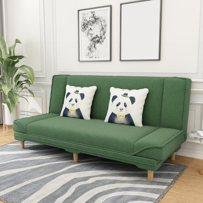 Contemporary Linen Armless Standard Sofa Bed Dual Purpose Sofa for Living Room Army Green Clearhalo 'furn' 'furn_sofas' 'Furniture' 'furniture_sofas' 'kitchen' 'kitchen_sofas' 'Living Room Furniture' 'Sofa' 'sofas' 4763989