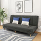Contemporary Linen Armless Standard Sofa Bed Dual Purpose Sofa for Living Room Black Clearhalo 'furn' 'furn_sofas' 'Furniture' 'furniture_sofas' 'kitchen' 'kitchen_sofas' 'Living Room Furniture' 'Sofa' 'sofas' 4764010