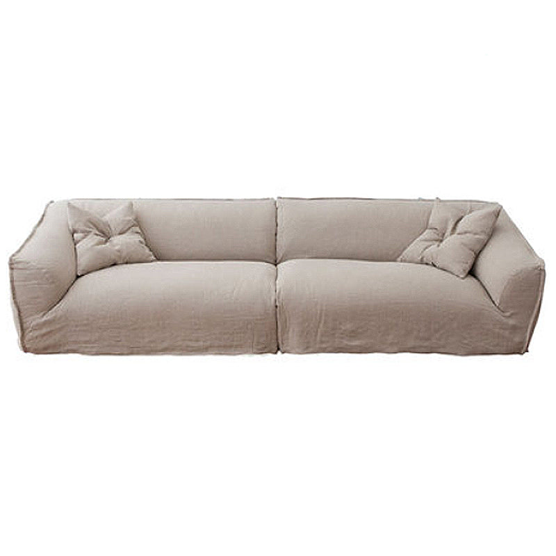 Contemporary Tight Back Sofa 29.53"High Tuxedo Arm Sofa,Beige 69"L x 39"W x 29.5"H Nanofabrics Clearhalo 'furn' 'furn_sofas' 'Furniture' 'furniture_sofas' 'kitchen' 'kitchen_sofas' 'Living Room Furniture' 'Sofa' 'sofas' 4764021