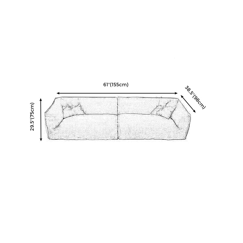 Contemporary Tight Back Sofa 29.53"High Tuxedo Arm Sofa,Beige Clearhalo 'furn' 'furn_sofas' 'Furniture' 'furniture_sofas' 'kitchen' 'kitchen_sofas' 'Living Room Furniture' 'Sofa' 'sofas' 4764024