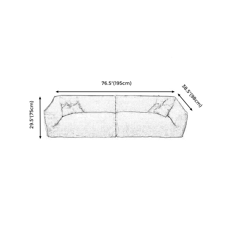 Contemporary Tight Back Sofa 29.53"High Tuxedo Arm Sofa,Beige Clearhalo 'furn' 'furn_sofas' 'Furniture' 'furniture_sofas' 'kitchen' 'kitchen_sofas' 'Living Room Furniture' 'Sofa' 'sofas' 4764026