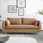 Loose Back Linen Sofa 3/4-Seater Square Arm Cushions Seating Khaki Clearhalo 'furn' 'furn_sofas' 'Furniture' 'furniture_sofas' 'kitchen' 'kitchen_sofas' 'Living Room Furniture' 'Sofa' 'sofas' 4764062