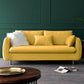 Loose Back Linen Sofa 3/4-Seater Square Arm Cushions Seating Yellow Clearhalo 'furn' 'furn_sofas' 'Furniture' 'furniture_sofas' 'kitchen' 'kitchen_sofas' 'Living Room Furniture' 'Sofa' 'sofas' 4764064