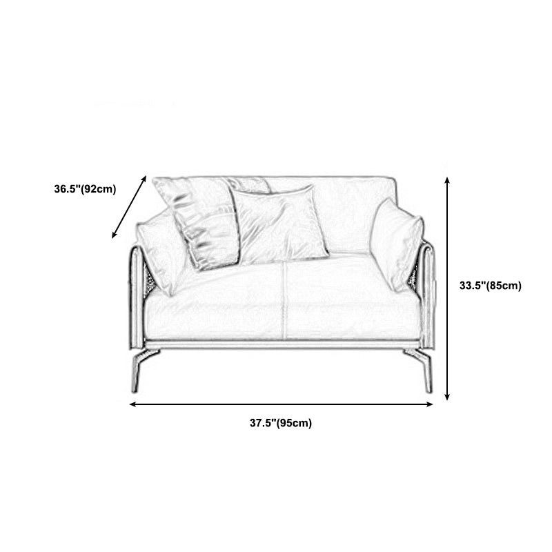 Stain Resistant Bench Seating Leather Standard Cushions Settee Furniture in Grey Clearhalo 'furn' 'furn_sofas' 'Furniture' 'furniture_sofas' 'kitchen' 'kitchen_sofas' 'Living Room Furniture' 'Sofa' 'sofas' 4764086