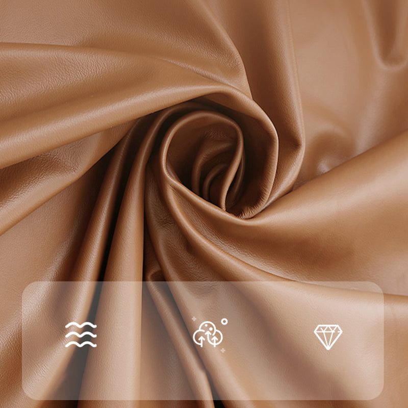 Modern Style Square Armrest Padded Down Seat Orange Leather Sofa Clearhalo 'furn' 'furn_sofas' 'Furniture' 'furniture_sofas' 'kitchen' 'kitchen_sofas' 'Living Room Furniture' 'Sofa' 'sofas' 4764128