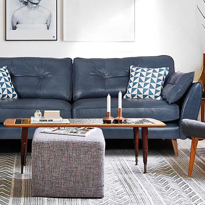 Wood Legs Modern Flared Arm Sofa Leather Standard Tufted Sofa Clearhalo 'furn' 'furn_sofas' 'Furniture' 'furniture_sofas' 'kitchen' 'kitchen_sofas' 'Living Room Furniture' 'Sofa' 'sofas' 4764138