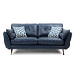 Wood Legs Modern Flared Arm Sofa Leather Standard Tufted Sofa 63"L x 35"W x 35"H Blue Clearhalo 'furn' 'furn_sofas' 'Furniture' 'furniture_sofas' 'kitchen' 'kitchen_sofas' 'Living Room Furniture' 'Sofa' 'sofas' 4764139