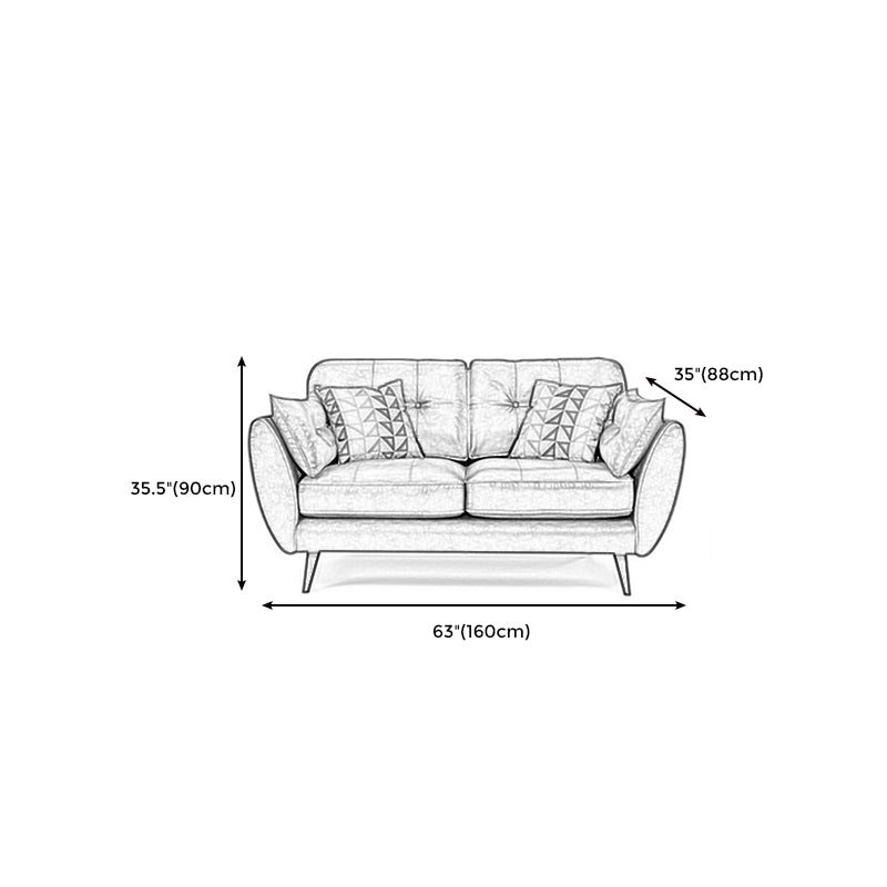 Wood Legs Modern Flared Arm Sofa Leather Standard Tufted Sofa Clearhalo 'furn' 'furn_sofas' 'Furniture' 'furniture_sofas' 'kitchen' 'kitchen_sofas' 'Living Room Furniture' 'Sofa' 'sofas' 4764147
