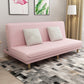 Foldable and Wear-resisting Linen Armless Sofa with Tight Back for Apartment Pink Clearhalo 'furn' 'furn_sofas' 'Furniture' 'furniture_sofas' 'kitchen' 'kitchen_sofas' 'Living Room Furniture' 'Sofa' 'sofas' 4764158
