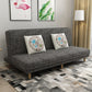 Foldable and Wear-resisting Linen Armless Sofa with Tight Back for Apartment Dark Gray Clearhalo 'furn' 'furn_sofas' 'Furniture' 'furniture_sofas' 'kitchen' 'kitchen_sofas' 'Living Room Furniture' 'Sofa' 'sofas' 4764161