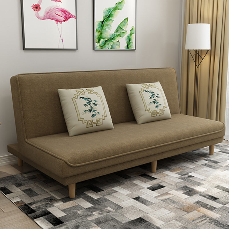 Foldable and Wear-resisting Linen Armless Sofa with Tight Back for Apartment Coffee Clearhalo 'furn' 'furn_sofas' 'Furniture' 'furniture_sofas' 'kitchen' 'kitchen_sofas' 'Living Room Furniture' 'Sofa' 'sofas' 4764166
