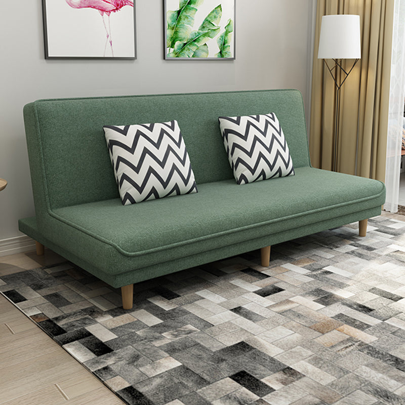 Foldable and Wear-resisting Linen Armless Sofa with Tight Back for Apartment Fruit Green Clearhalo 'furn' 'furn_sofas' 'Furniture' 'furniture_sofas' 'kitchen' 'kitchen_sofas' 'Living Room Furniture' 'Sofa' 'sofas' 4764176