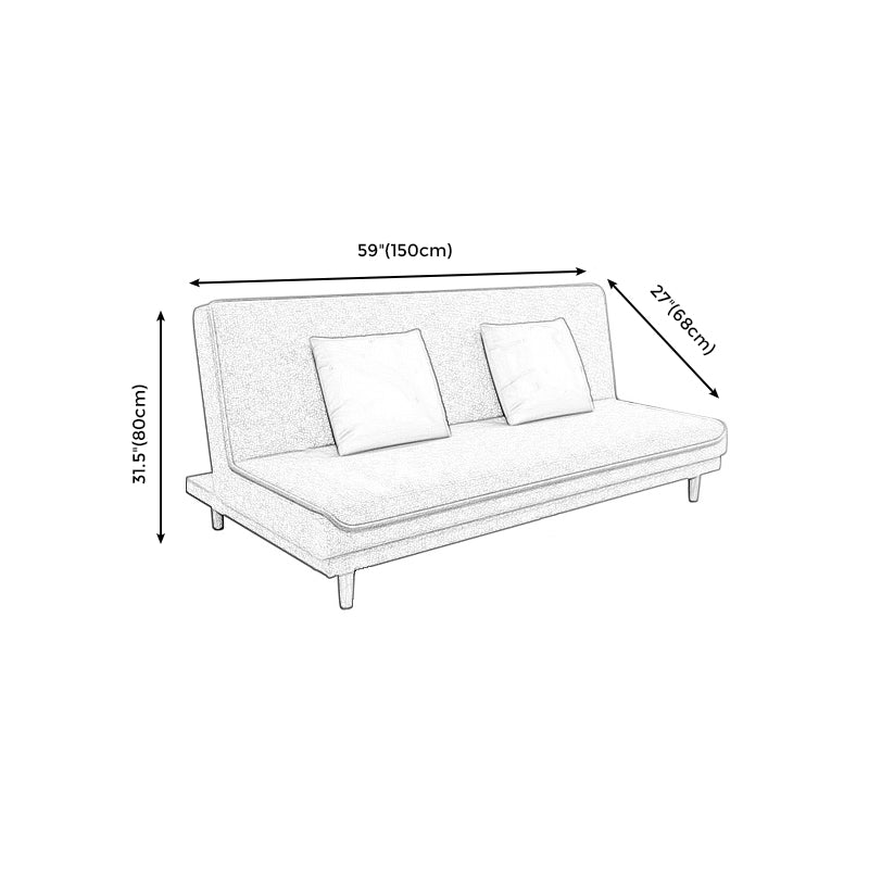 Foldable and Wear-resisting Linen Armless Sofa with Tight Back for Apartment Clearhalo 'furn' 'furn_sofas' 'Furniture' 'furniture_sofas' 'kitchen' 'kitchen_sofas' 'Living Room Furniture' 'Sofa' 'sofas' 4764178