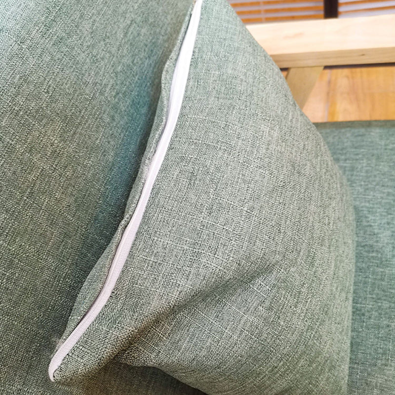 Fabric Square Arm Slipcovered 2/3 Seat Sofa with Wooden Based Clearhalo 'furn' 'furn_sofas' 'Furniture' 'furniture_sofas' 'kitchen' 'kitchen_sofas' 'Living Room Furniture' 'Sofa' 'sofas' 4764207