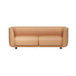 27.5"H Contemporary Solid Color Faux Leather Tuxedo Arm Sofa For Office Living Room 74"L x 28"W x 28"H Orange Clearhalo 'furn' 'furn_sofas' 'Furniture' 'furniture_sofas' 'kitchen' 'kitchen_sofas' 'Living Room Furniture' 'Sofa' 'sofas' 4764217