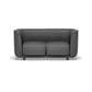 27.5"H Contemporary Solid Color Faux Leather Tuxedo Arm Sofa For Office Living Room 59"L x 28"W x 28"H Grey Clearhalo 'furn' 'furn_sofas' 'Furniture' 'furniture_sofas' 'kitchen' 'kitchen_sofas' 'Living Room Furniture' 'Sofa' 'sofas' 4764222