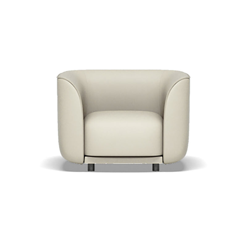 27.5"H Contemporary Solid Color Faux Leather Tuxedo Arm Sofa For Office Living Room 35"L x 28"W x 28"H White Clearhalo 'furn' 'furn_sofas' 'Furniture' 'furniture_sofas' 'kitchen' 'kitchen_sofas' 'Living Room Furniture' 'Sofa' 'sofas' 4764224