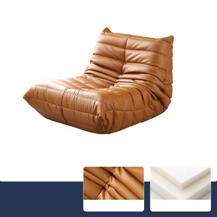 Modern Sewn Pillow Back Armless Sofa with 1 to 3 Seats for Apartment 41"L x 37"W x 28"H Yellow Microfiber Clearhalo 'furn' 'furn_sofas' 'Furniture' 'furniture_sofas' 'kitchen' 'kitchen_sofas' 'Living Room Furniture' 'Sofa' 'sofas' 4764275