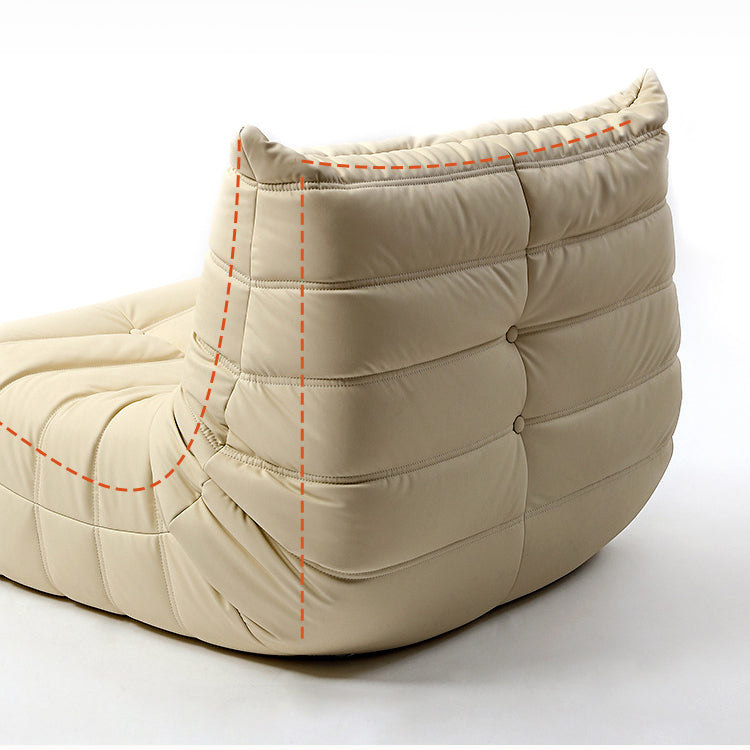 Modern Sewn Pillow Back Armless Sofa with 1 to 3 Seats for Apartment Clearhalo 'furn' 'furn_sofas' 'Furniture' 'furniture_sofas' 'kitchen' 'kitchen_sofas' 'Living Room Furniture' 'Sofa' 'sofas' 4764277