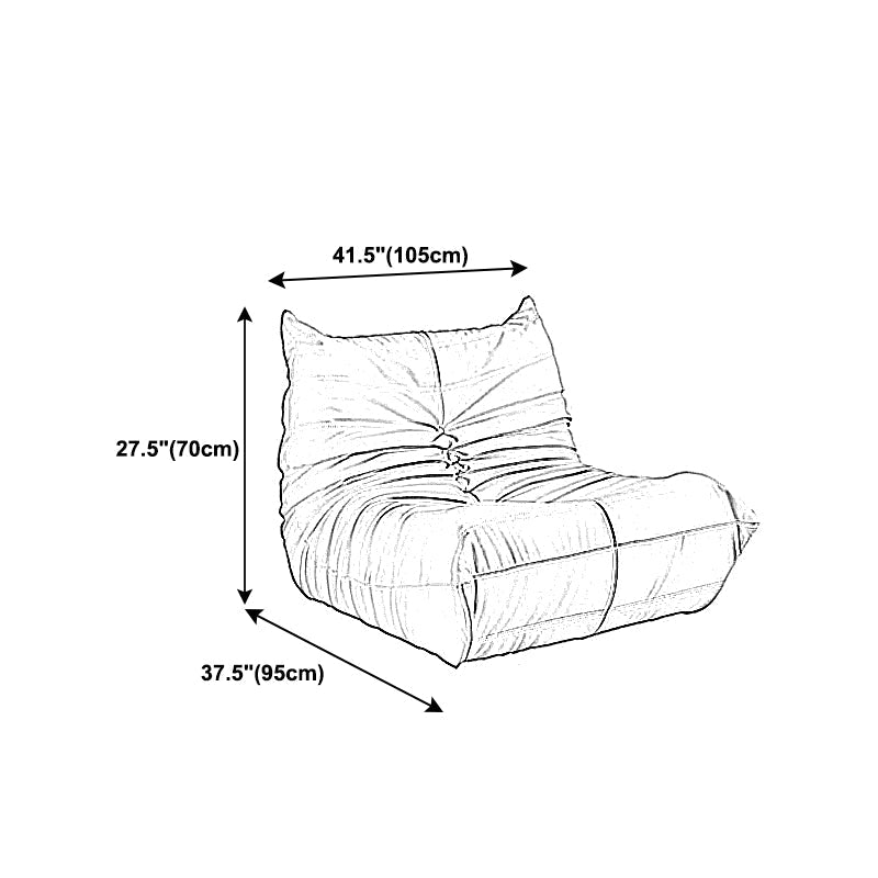 Modern Sewn Pillow Back Armless Sofa with 1 to 3 Seats for Apartment Clearhalo 'furn' 'furn_sofas' 'Furniture' 'furniture_sofas' 'kitchen' 'kitchen_sofas' 'Living Room Furniture' 'Sofa' 'sofas' 4764280