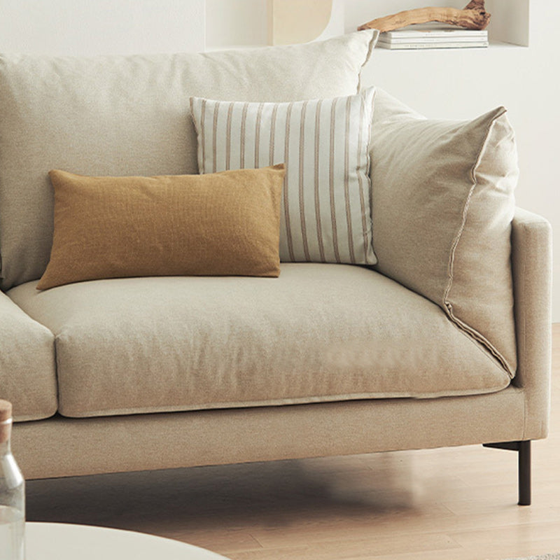 Contemporary Fabric Square Arm Loveseat Standard Loose Back Setee Clearhalo 'furn' 'furn_sofas' 'Furniture' 'furniture_sofas' 'kitchen' 'kitchen_sofas' 'Living Room Furniture' 'Sofa' 'sofas' 4764289